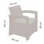 Salon Jardin Syphax 4 places Pack Smart Sofpince -Caramel SOFPINCE