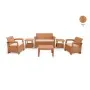 Salon Jardin Syphax 4 places Pack Smart Sofpince -Caramel SOFPINCE