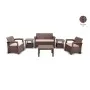 Salon Jardin Syphax 4 Places Pack Smart -Dark Taupe