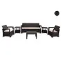 Salon Jardin Syphax 5 places PACK CONFORT -Noir SOFPINCE
