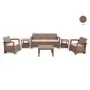 Salon Jardin Syphax 5 places PACK CONFORT -Taupe SOFPINCE