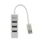 HUB USB - USB 2.0 4 PORTS - BLANC (H-204W)