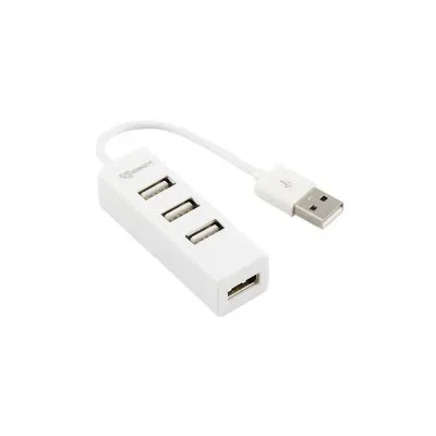 HUB USB - USB 2.0 4 PORTS - BLANC (H-204W)