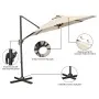 Parasol déporté en aluminium avec LED (ELIOS)
