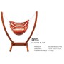 Hamac chaise 1 place (SIESTA-rouge)  - 1