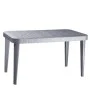 Table rotin prestige gris