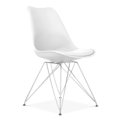 Chaise style scandinave Blanc (EIFFEL)