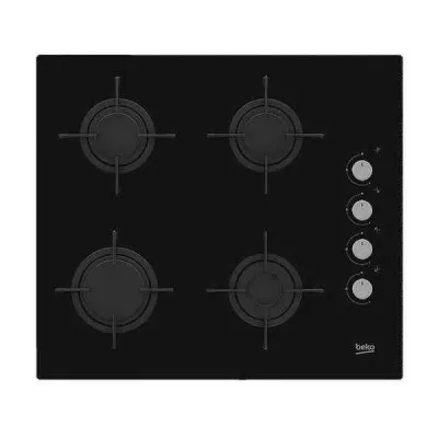 Plaque de Cuisson à Gaz 4 Feux 60 Cm-Noir BEKO