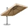 Parasol déporté en aluminium CARRÉ 3 X 3 M (SHADOW AVEC LAMBREQUIN)