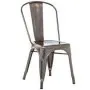 CHAISE A INDUSTRIELLE EN MÉTAL -SILVER