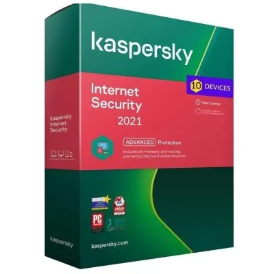ANTIVIRUS KASPERSKY INTERNET SECURITY 10PC/1AN (ANTVR-KSPR-10PC)