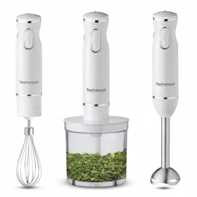 Mixeur Plongeant 3en1 600W TECHWOOD -Blanc