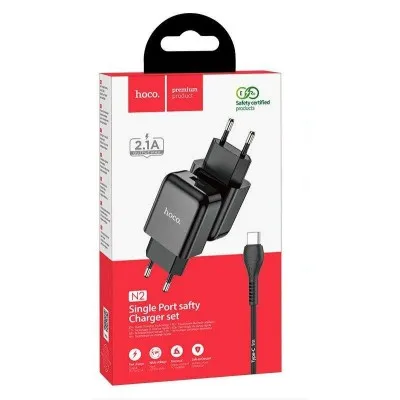 Chargeur HOCO 2.1A Type-C -Noir