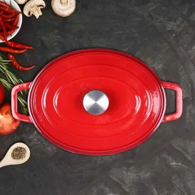 Cocotte Ovale 29cm 4.5l Livoo -Rouge