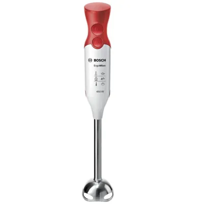 Mixeur Plongeant BOSCH 450W -Blanc & Rouge