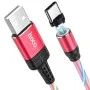 Câble USB HOCO U90 Magnétique avec Led pour Type-C -Rouge