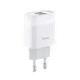 Chargeur HOCO C73A 2.4A Pour IPHONE 2 Ports USB -Blanc