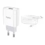 Chargeur HOCO C81A 2.1A Pour IPHONE -Blanc