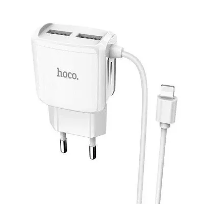 CHARGEUR HOCO C59A 2.4A POUR IPHONE - BLANC (CH-HOCO-C59A-IP)