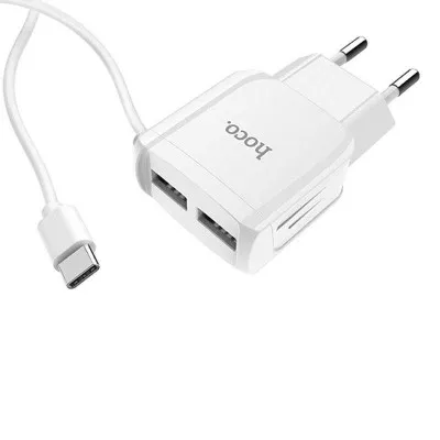 Chargeur HOCO C59A 2.4A Pour Type-C -Blanc