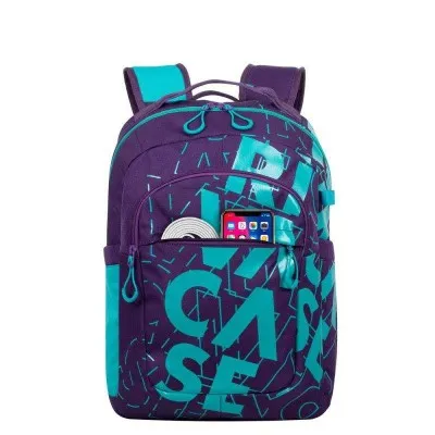 SAC À DOS RIVACASE URBAN 5430 - VIOLET ET AQUA (5430-VIOLET-AQUA)