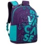 SAC À DOS RIVACASE URBAN 5430 - VIOLET ET AQUA (5430-VIOLET-AQUA)