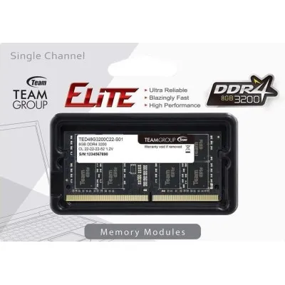 BARRETTE MEMOIRE TEAMGROUP ELITE 8GB DDR4 3200MHZ (TED48G3200C22-S01)