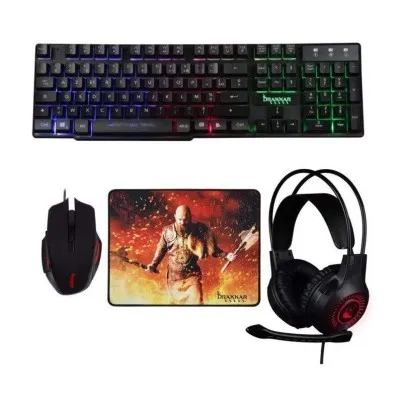 PACK KONIX DK  4 IN 1 ROGUE SOURIS DRAKKAR + TAPIS GAMING + CLAVIER GAMING RGB + CASQUE STÉRÉO ( 61881114462)