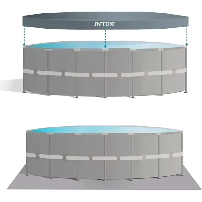 Piscine hors sol ronde avec filtre Ultra XTR Frame INTEX chez affariyet pas cher