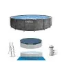 PISCINE TUBULAIRE INTEX ROND BALTIK EFFET BOIS 4.57 X 1.22 M 26742NP