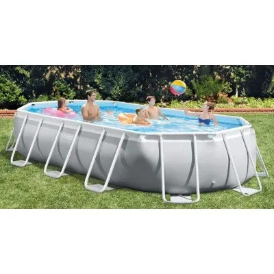 Piscine Tubulaire Ovale Avec Accessoires Prism Frame INTEX  chez affariyet pas cher