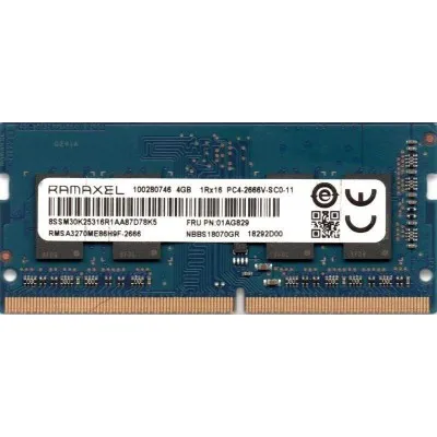 BARETTE MEMOIRE RAMAXEL 4GB 1RX16 PC4 2666 - (RMSA3270ME86H9F)