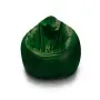 POUF POIRE SIMILICUIR XXL - 80CM X 130CM - VERT MILITAIRE