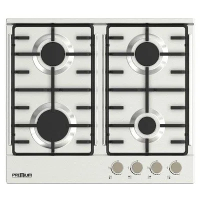 Plaque De Cuisson À Gaz Premium 4 Feux 60 cm -Émaillée Inox