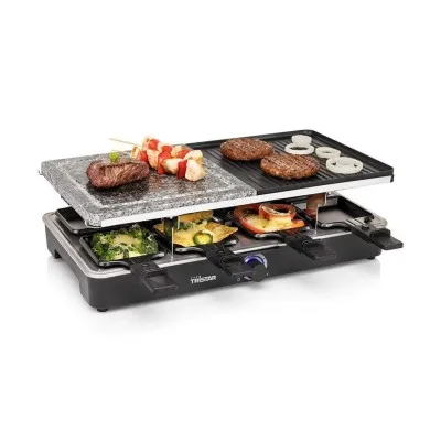 Appareil À Raclette -Pierre À Cuire TRISTAR 1400 W -8 Personnes -Noir