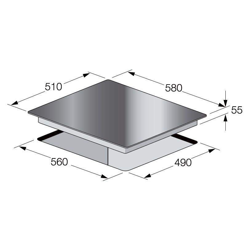 PLAQUE DE CUISSON VITRO INDUCTION ÉLECTRIQUE 4 FEUX -NOIR (TORNADO) chez affariyet pas cher