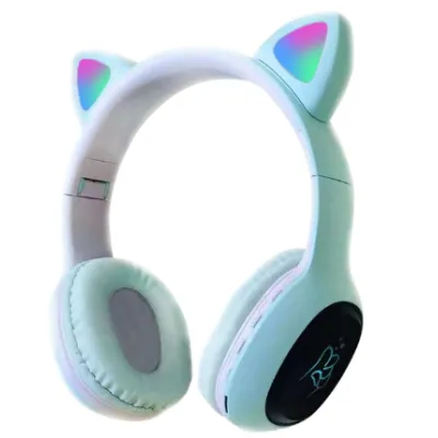 Casque D\'oreille De Chat Sans Fil Bluetooth -Bleu