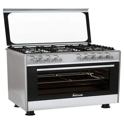 Cuisinière À Gaz + Four Electrique 4 Feux 90Cm ProCook -Inox