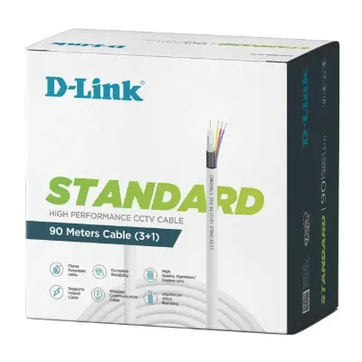 D-LINK CCTV COAXIAL CABLE RG59+3 POWER 90METER ROLL - (DCC-WHI-90)