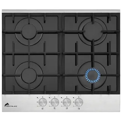 Plaque De Cuisson MontBlanc 4 Feux -Noir & Inox