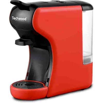 Cafetière Expresso Techwood Multi-Capsules -Rouge