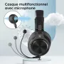 CASQUE MICRO FILAIRE ONEODIO A71D / NOIR