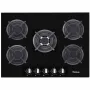 Plaque De Cuisson Focus 5 Feux 70Cm Fonte Thermocouple -Noir