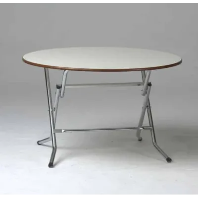 Table Rabattable Pliante Ronde Isotop Chrome Ø1050 Spim