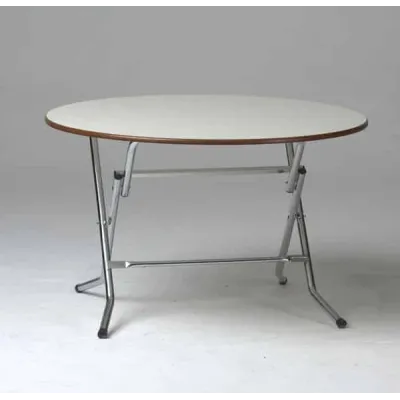 Table Rabattable Pliante Ronde Isotop Chromé Ø900 Spim