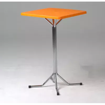 Table Bistro Carrée Chromé 70x70 H120cm Spim
