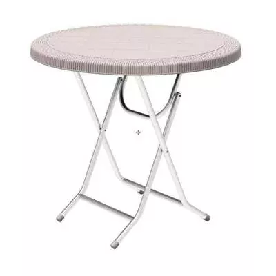 Table pliante 85 x 85 cm - Riviera  Ronde- Grège - Sofpince