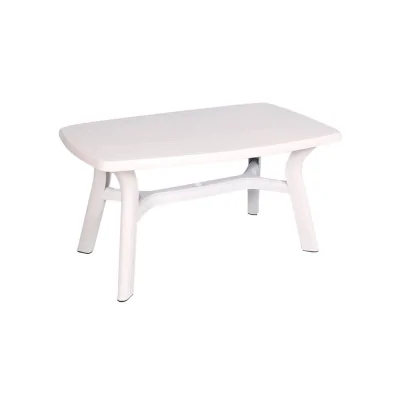 TABLE DE JARDIN RECTANGULAIRE YASMINE (J) 140*80CM - BLANC