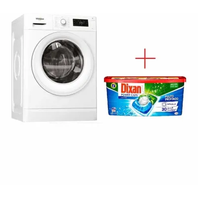 Machine À Laver Whirlpool 8Kg -Blanc + DIXAN OFFERT