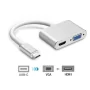 ADAPTATEUR USB TYPE-C VERS HDMI & VGA - GRIS